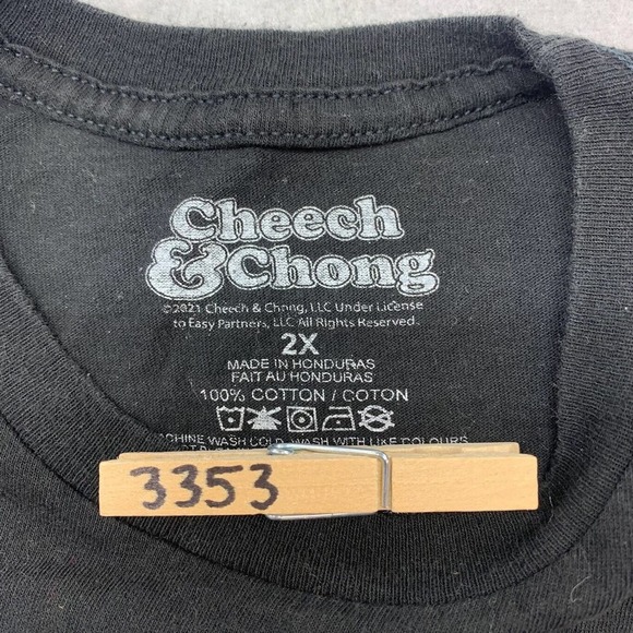 Cheech & Chong Graphic Movie Tee Thrifted Vintage Style Size 2X - Picture 10 of 13